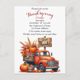 Rustige Thanksgiving Pompoen Waterverf Herfst Briefkaart