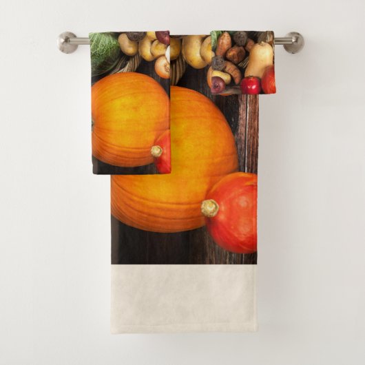 Rustige Thanksgiving Tafel Bounful Harvest Bad Handdoek (Insitu)