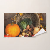 Rustige Thanksgiving Tafel Bounful Harvest Bad Handdoek (Handdoek)
