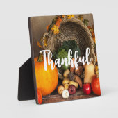 Rustige Thanksgiving Tafel Bounful Harvest Fotoplaat (Voorkant)
