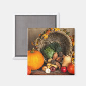 Rustige Thanksgiving Tafel Bounful Harvest Magneet (Voorkant / Achterkant)