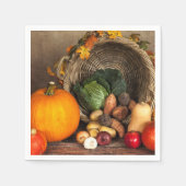Rustige Thanksgiving Tafel Bounful Harvest Servet (Voorkant)
