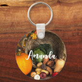Rustige Thanksgiving Tafel Bounful Harvest Sleutelhanger (Voorkant)