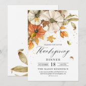 Rustige Thanksgiving - Uitnodiging voor pompoen (Voorkant / Achterkant)