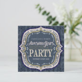 Rustige Timber Denim Custom Age Birthday Party Kaart (Staand voorkant)