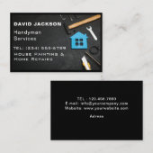 Rustige Tools Carpenter Handyman Woodworkarbeider Visitekaartje (Voorkant / Achterkant)