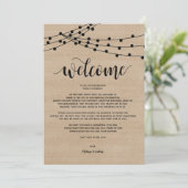 Rustige touwlichten Onthaal van het Weddenschap en Programma (Staand voorkant)