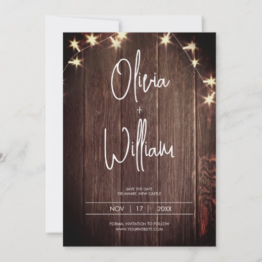 Rustige trendy fotocabine sparen de datumuitnodigi save the date (Achterkant)