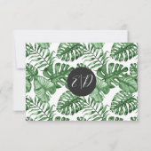 Rustige tropische Natuur botanische groen-bruiloft RSVP Kaartje (Achterkant)
