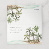 Rustige tropische palmbomen stranden zand huwelijk (Buitenkant ongevouwen)