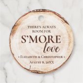 Rustige trouw-S'mores Liefde op maat  Bedankjes Labels (Voorkant)