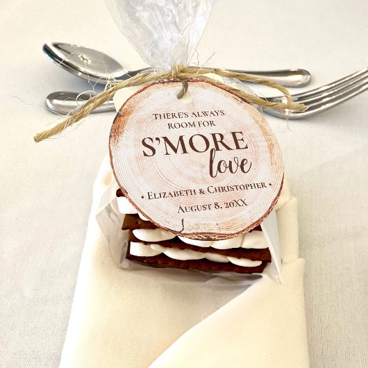 Rustige trouw-S'mores Liefde op maat  Bedankjes Labels