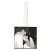 Rustige trouwcadeau met foto kubus ornament (Voorkant)