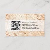 Rustige Trouwdag Houtnerf Details QR-code Sjabloon (Achterkant)
