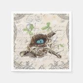 rustige tsjechië : botanisch vogelnest servet (Voorkant)