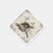 rustige tsjechië : botanisch vogelnest servet (Hoek)