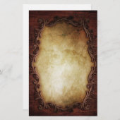 rustige  typografie western land bruiloft briefpapier (Voorkant / Achterkant)