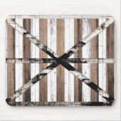 Rustige, uit meerdere houten witten en bruine sche muismat (Voorkant)