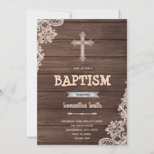 Rustige uitnodiging voor baptisme (Voorkant)