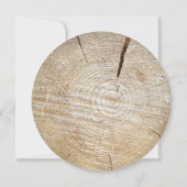 Rustige uitnodiging voor een bruiloft met hout uit (Achterkant)