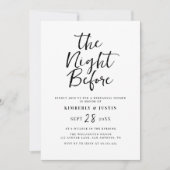 rustige uitnodiging voor een diner met zwarte scri (Voorkant)