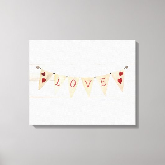 Rustige Valentijn Banner II Canvas Afdruk (Voorkant)