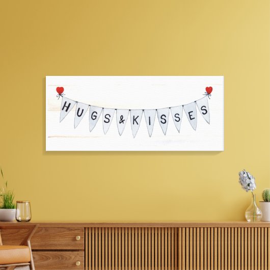 Rustige Valentijn Banner IV Canvas Afdruk (Insitu (Woonkamer))