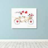 Rustige Valentijn fiets gebouwd voor twee Canvas Afdruk (Insitu (Houten vloer))