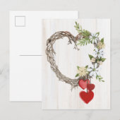 Rustige Valentijn Heart Wreath II Briefkaart (Voorkant / Achterkant)