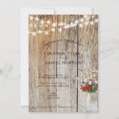 Rustige ventilator Bouquet Mason Jar String Lights Kaart (Voorkant)