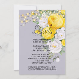 Rustige verlichting Gele Floral Enclosure cards Kaart