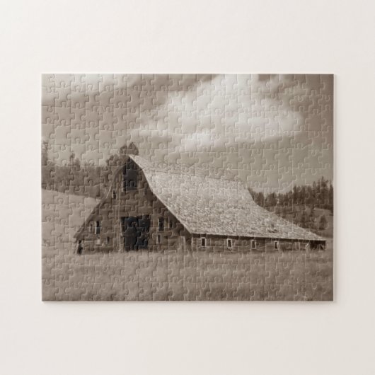 Rustige, verwekte Barn Puzzle met cadeaudoos Legpuzzel (Horizontaal)
