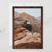 Rustige, vette ampersand 5-fotogrid bruiloft kaart (Achterkant)