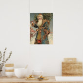 Rustige Victoriaans kerstbedekking afdrukken Poster (Keuken)