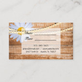Rustige Vintage landhouten haar Visitekaartje (Achterkant)