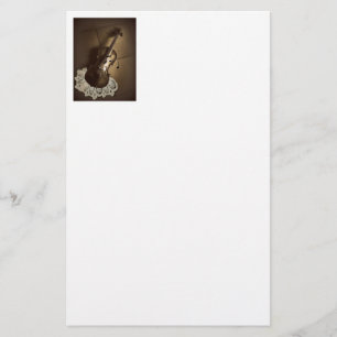 Rustige Violin Stationery Briefpapier