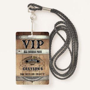 Rustige VIP-pas van Bachelor Party Badge