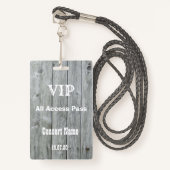 Rustige VIP van het Land Al het toegangspasjesconc Badge (Voorkant met draagriem)