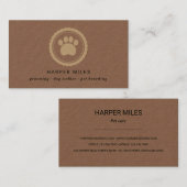 Rustige visitekaartje van het etiket van hondengro (Voorkant / Achterkant)