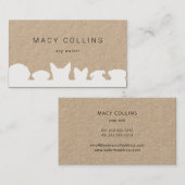 Rustige visitekaartje voor witte silhouette (Voorkant / Achterkant)