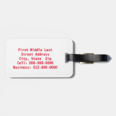 Rustige vlag Foto Tweede wijziging Amerikaanse gro Bagagelabel (Achterkant horizontaal)