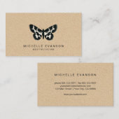 Rustige  vlinder Logo Visitekaartje (Voorkant / Achterkant)