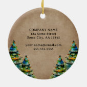 Rustige Voeg je Logo QR Code Aangepaste tekstpromo Keramisch Ornament (Achterkant)