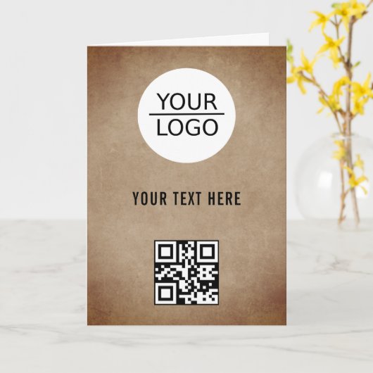 Rustige Voeg Logo QR Code Aangepaste tekstpromotie Kaart (Gele Bloem)