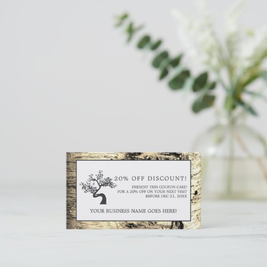 Rustige vogelboom, korting op voucher (Staand voorkant)