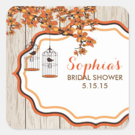 Rustige vogelkooien Vrijgezellenfeest voor dierenm Vierkante Sticker