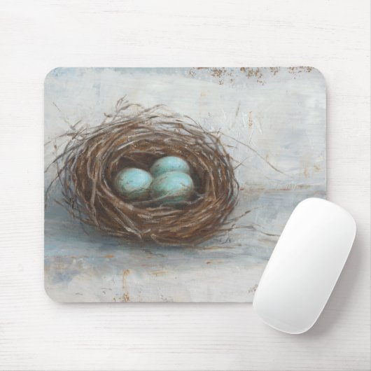 Rustige vogelnesttest - blauw muismat (Met muis)