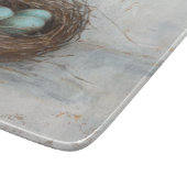 Rustige vogelnesttest - blauw snijplank (Hoek)