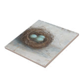 Rustige vogelnesttest - blauw tegeltje (Zijkant)