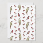 Rustige vogels botanische  uitnodiging (Achterkant)